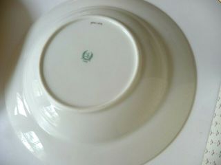 10 Lenox Fine China Vtg Green Mark Gold Encrusted Band Rim Soup Bowls Monogram 5