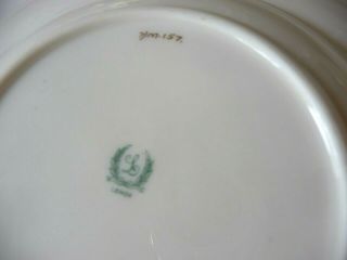 10 Lenox Fine China Vtg Green Mark Gold Encrusted Band Rim Soup Bowls Monogram 6