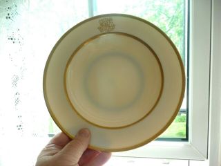 10 Lenox Fine China Vtg Green Mark Gold Encrusted Band Rim Soup Bowls Monogram 8