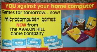 Vintage Avalon Hill Microcomputer Games Advertising Poster Trs - 80 Apple Ii & Pet