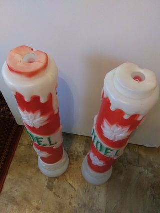 Vintage general foam Noel candle bases Christmas Plastic Blow Molds 29 inch 2