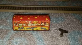 Vintage U.  S.  Zone Germany Tin Toy Train and Tunnel 3