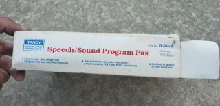 Tandy speech/sound program pak cat no 26 - 3144A.  COMPLETE 4