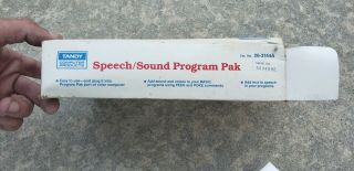 Tandy speech/sound program pak cat no 26 - 3144A.  COMPLETE 5