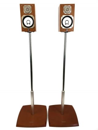Yamaha Ns - 10 Mmt Cherry Brown Compact Bookshelf Speakers - 2 With Stands