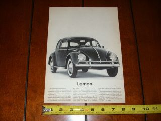 1960 Vw Volkswagen Beetle Bug - Vintage Ad
