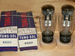 2 Nib Tung - Sol 6520 Tubes - Usa - Same Code - Premium 6as7g