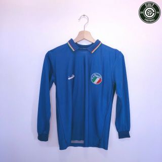 Italy Vintage Diadora Home Football Shirt Mexico 86 Italia 90 1986/90 (y)