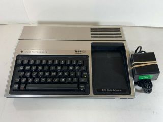 Texas Instruments Ti - 99/4a Computer W/ Power Supply (100) Stainless