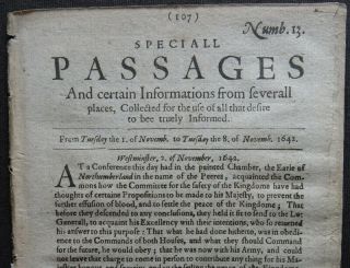 English Civil War 1642 Army Rebels Blunden News Pamphlet Petitions Ireland