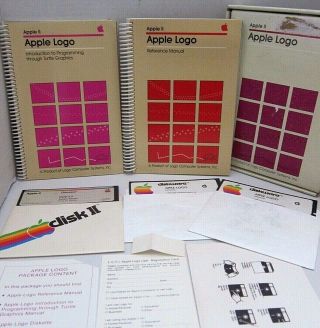 Vintage Apple Ii Disks & Manuals,  Complete,  Logo Turtle Graphics Programing Code