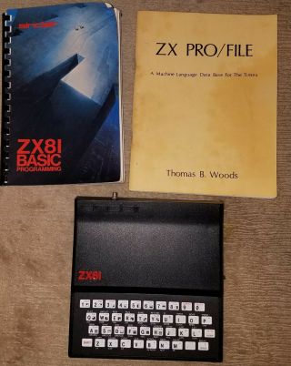 Sinclair Zx81 Personal Computer With Books (no Power Supply)