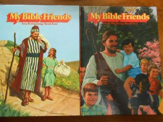 Vintage 1977 My Bible Friends Books 1 - 5 Hardcover By Etta B.  Degering 4