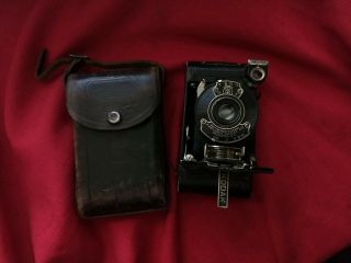Vintage Kodak Vest Pocket Series Iii Film Camera With Matching Leather Case