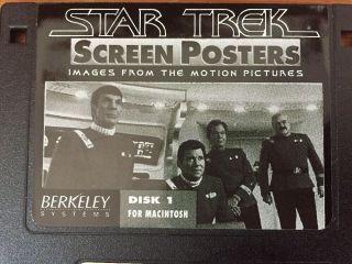 Vtg 1994 Berkeley Star Trek Screen Posters 3.  5 Floppy Disks For Macintosh Mac 2