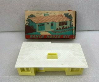 Vintage Plasticville Ranch House Building Kit Complete W/ Box 1950 
