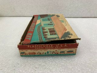 Vintage Plasticville Ranch House Building Kit Complete w/ Box 1950 ' s Railroad 8