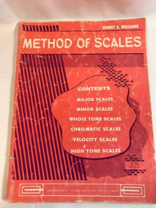 Method Of Scales By Ernest S.  Williams Vintage 1974 Music Book