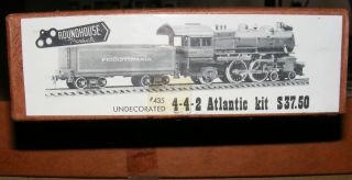 Roundhouse HO Old Timer Series 4 - 4 - 2 Atlantic Locomotive Kit Vintage 3