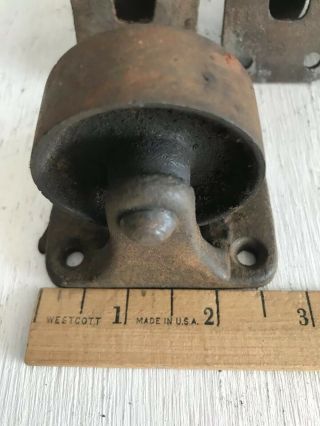 Vintage Salvaged Industrial Cast Iron Metal Caster Wheels Set Of 4 Matching 2” 3