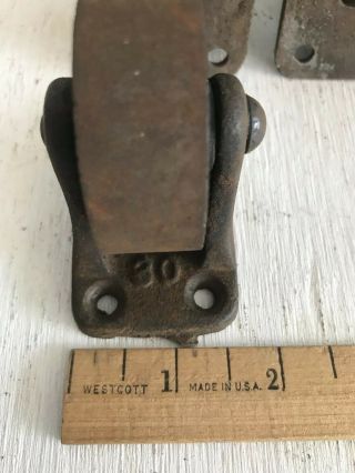 Vintage Salvaged Industrial Cast Iron Metal Caster Wheels Set Of 4 Matching 2” 4