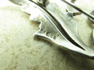 Vintage Sterling Silver 925 & Marcasite Brooch Pin 4