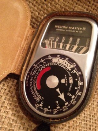 Vintage Weston Master Iii Universal Exposure Light Meter 737 Leather 50s