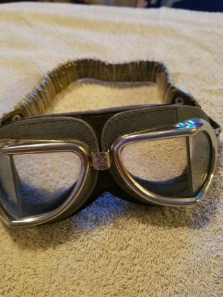 Old School Vintage Climax Motorcycle Riding Goggles Made In Spain