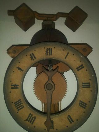Vintage Baumann Ag Swiss Made Wooden Clock