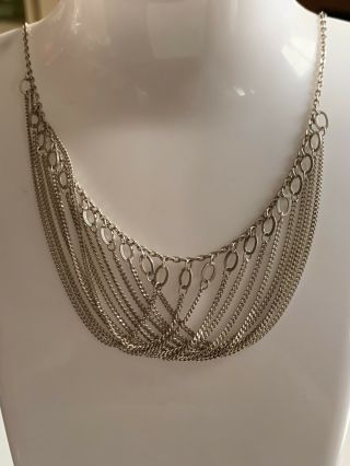 Stunning Vintage Sterling Silver 925 Choker/necklace 11.  8g