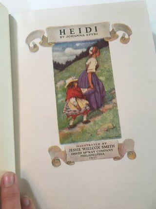 Vtg Heidi Book 1922 Illustrated by Jessie Wilcox Smith,  by Johanna Spyri 4