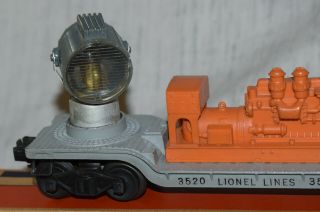 Vintage Postwar Lionel No.  3520 Operating Searchlight Car - O Gauge 7