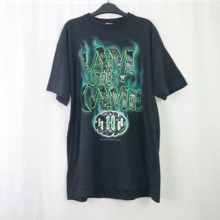 Wwf Vintage Triple H Hhh Black & Green T - Shirt I Am The Game 2000 Uk Size Xl