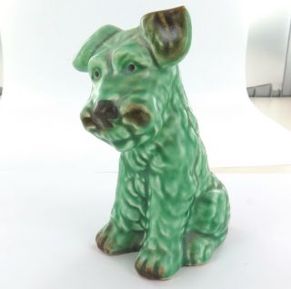 Scarce Vintage Sylvac 1378 Green Terrier Figure.