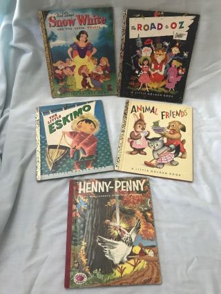 Set Of 5 Vintage Little Golden Books 1940’s - 1950’s