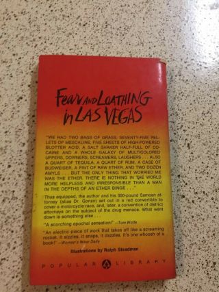Vintage Fear And Loathing In Las Vegas Hunter S Thompson Ralph Steadman Book 2