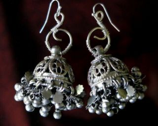 Vintage Afghan Earrings - Kuchi Tribal Jewelry Jhumka Earrings