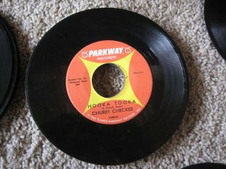 Vintage PLATTER PAK Vinyl Record Carrying Case & 23 Records (45) ELVIS 3
