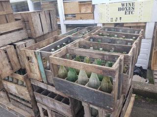 1 X French Wine Crate With Bottles - Wooden Vintage Industrial.