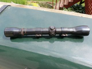 Vtg Ted Williams Sears 4x Rifle Scope With Weaver Rings