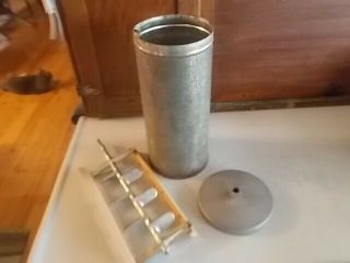 Vtg.  Ice Cream Replacement Parts Canister Lid Dasher Paddle Marked On Lid E34s.