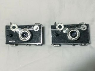 2 Vintage Argus C3 & C3 Standard 35mm Rangefinder Cameras W F/3.  5 50 Mm Cintar