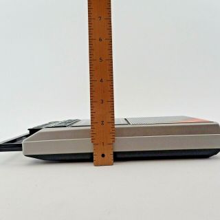 Vtg GE Silver Black Portable Cassette Tape Recorder Player General Electric Slim 2