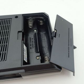 Vtg GE Silver Black Portable Cassette Tape Recorder Player General Electric Slim 5