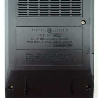 Vtg GE Silver Black Portable Cassette Tape Recorder Player General Electric Slim 6