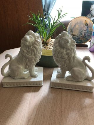 Ff Fitz And Floyd Vintage Japan Lion Bookends