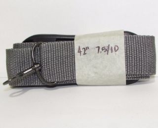 Grey Vintage 42 " Camera Shoulder Strap With Metal Clip On Lugs For Case
