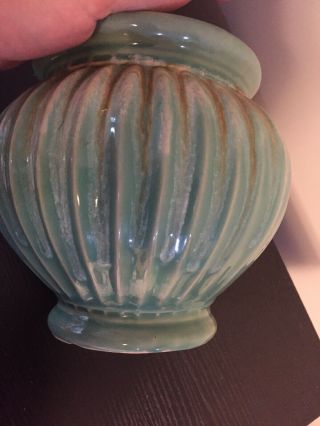 Vintage Roseville Pottery Matte Green Arts and Crafts Jardiniere 548 - 4 5