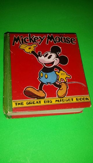 1934 Walt Disney Mickey Mouse Great Big Midget Book Big Little Book