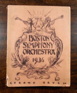 Boston Symphony Orchestra 1936 By Gerome Brush Charcoal Drawings & Bio.  Sketches